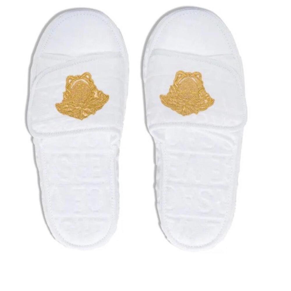$475 White Versace Medusa Head Fabric platform slippers Size 41 - Picture 5 of 12